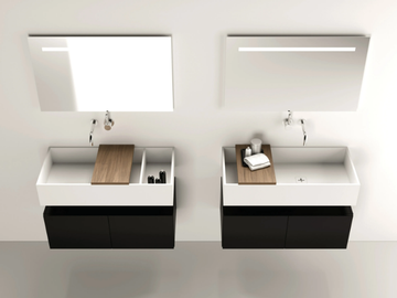 CANASTA - Wall-mounted single Solid Surface washbasin by MOMA Design - view 2